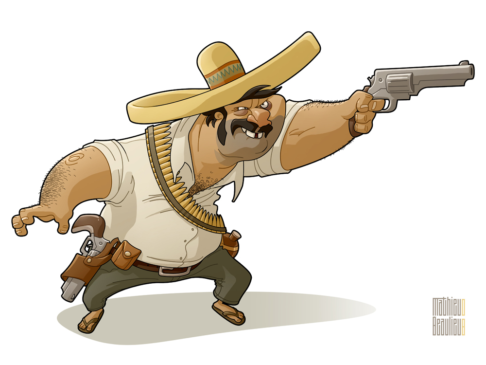 Skinny mexican reverse cowboy