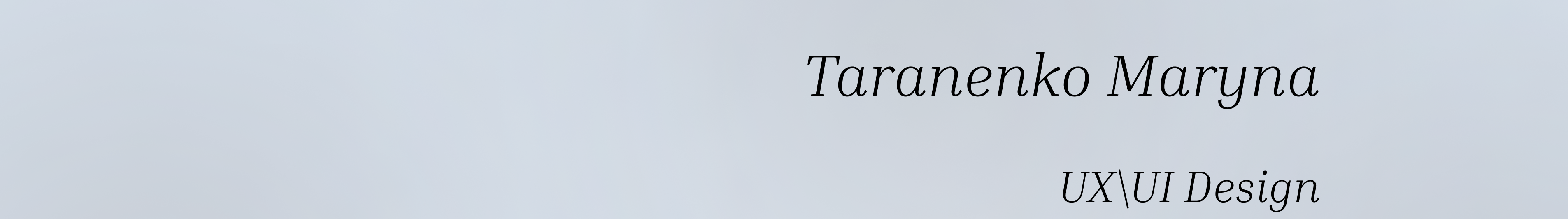Maryna Taranenko's profile banner