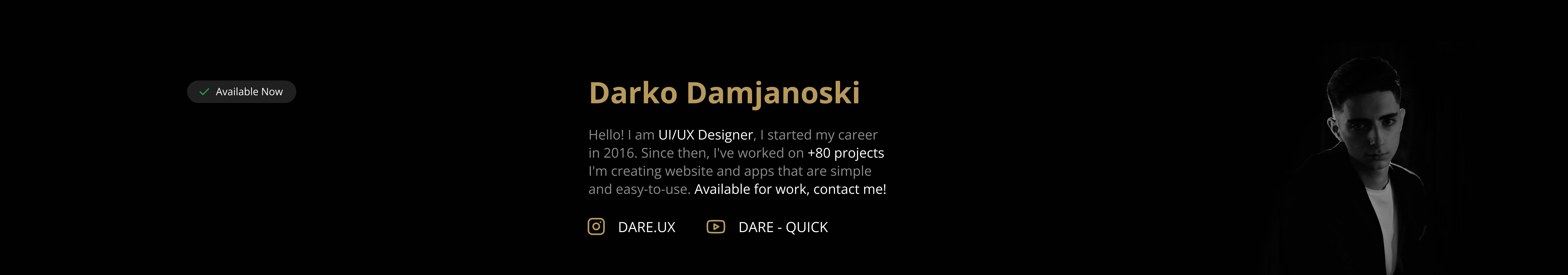 Banner del profilo di Darko Damjanoski