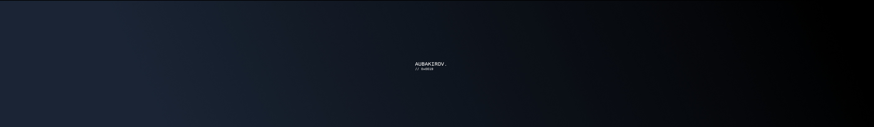 Alexander Aubakirov's profile banner