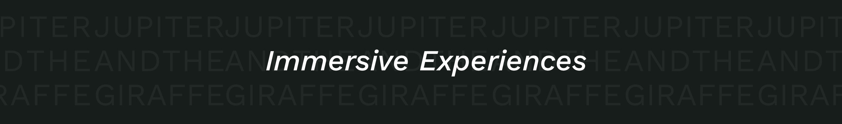 Jupiter and the Girafe's profile banner
