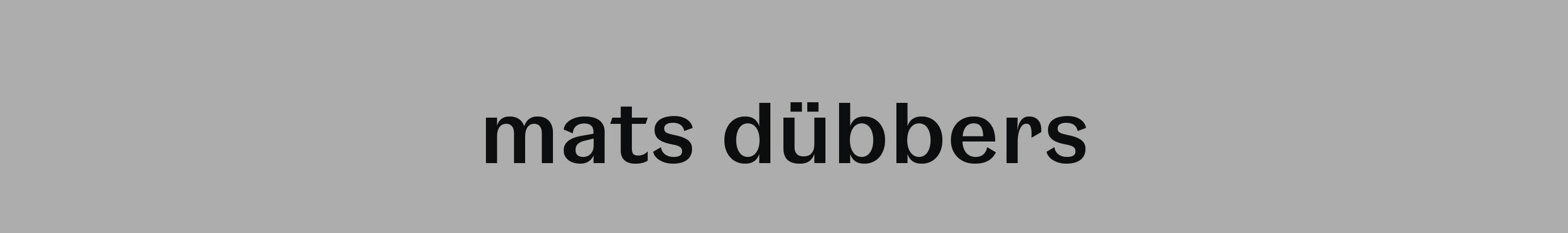Mats Dübbers's profile banner