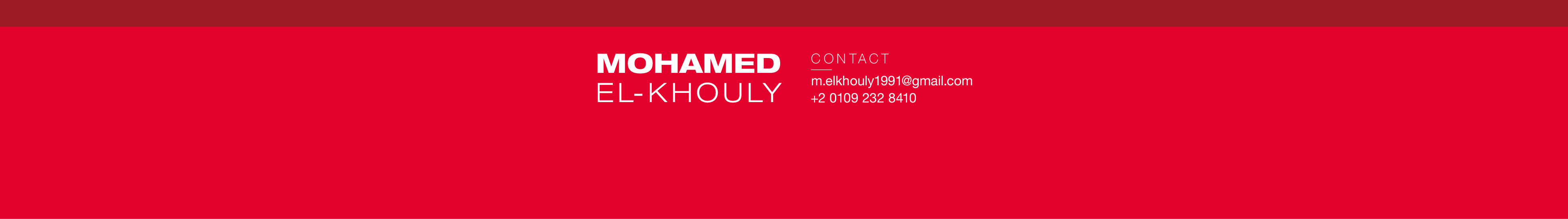 Banner profilu uživatele Mohamed Elkhouly