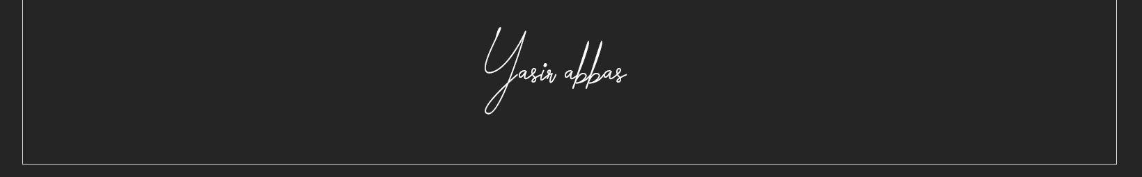 Yasir Abbas's profile banner