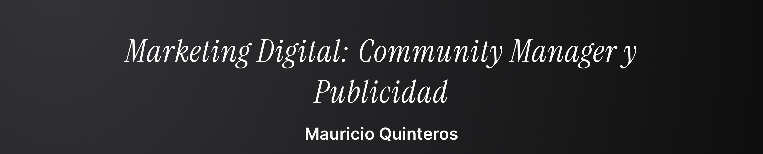 Banner de perfil de Mauricio Quinteros