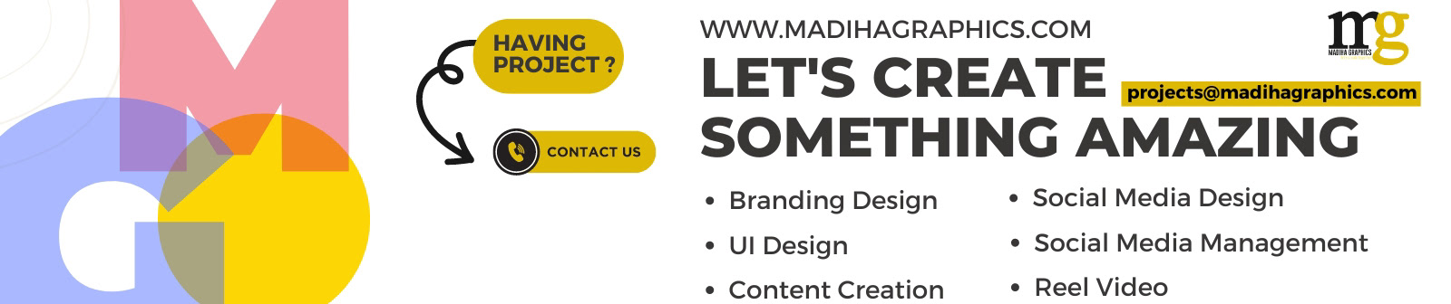 Banner del profilo di Madiha Graphics