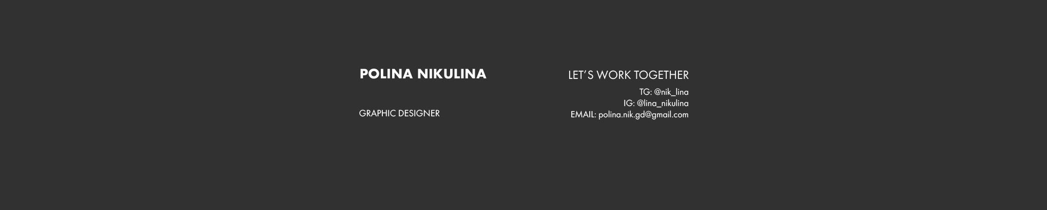 Polina Nikulina's profile banner