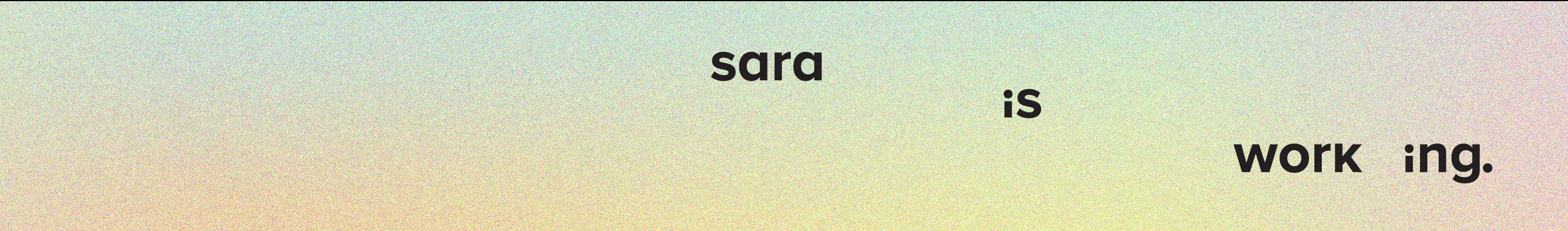Banner profilu uživatele sara is working.