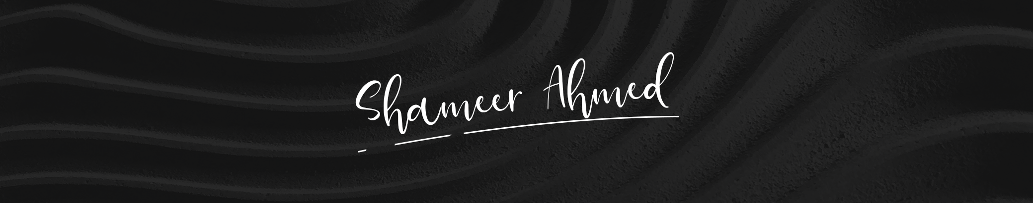 Shameer Ahmed's profile banner