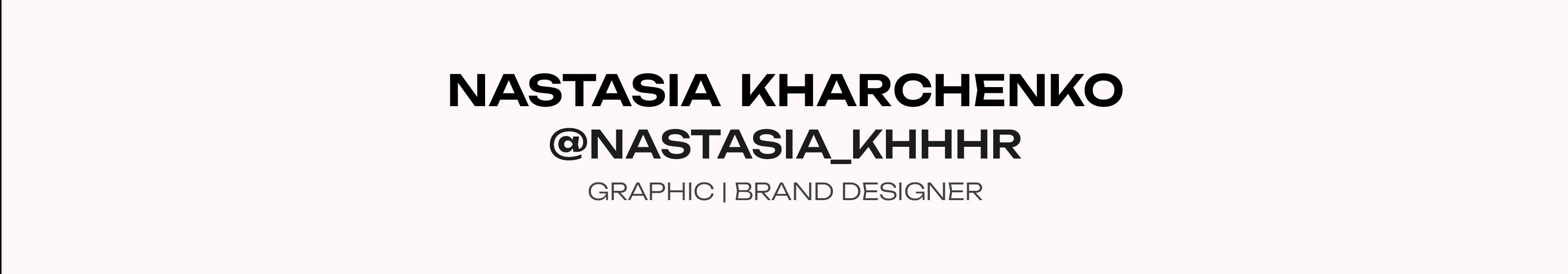 Banner del profilo di Nastasia Kharchenko