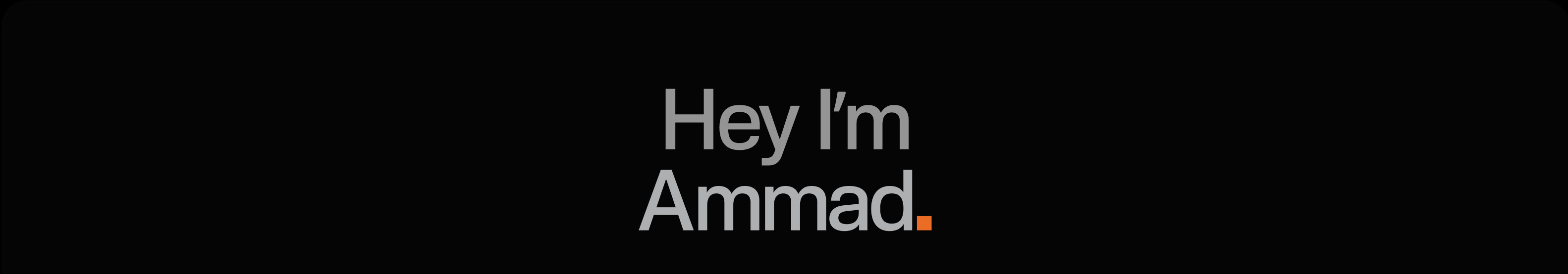 Bannière de profil de Ammad Khan