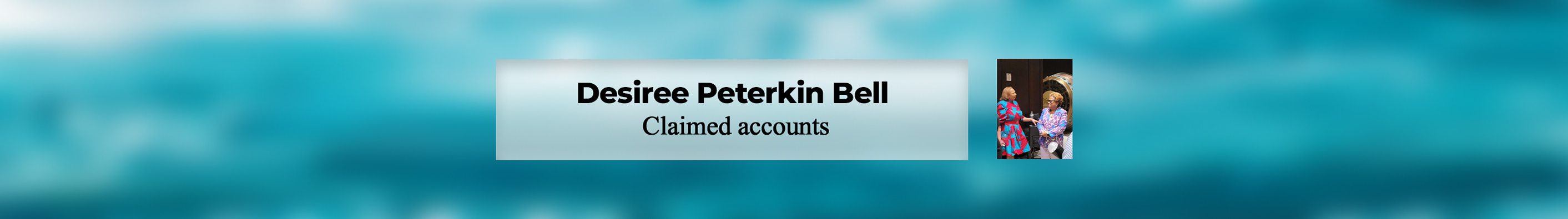 Desiree Peterkin Bell's profile banner
