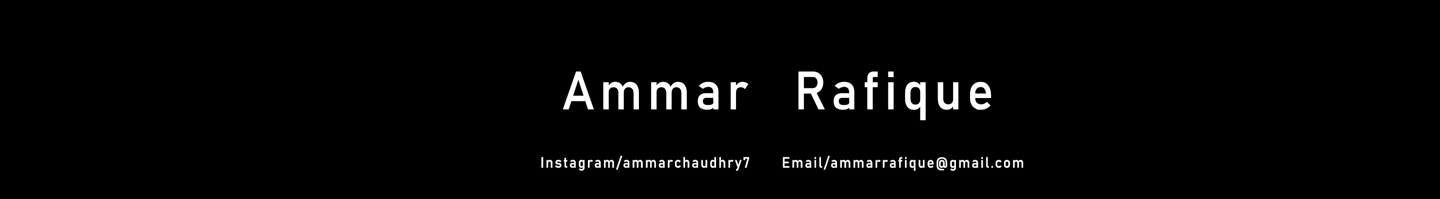 Ammar Rafique's profile banner