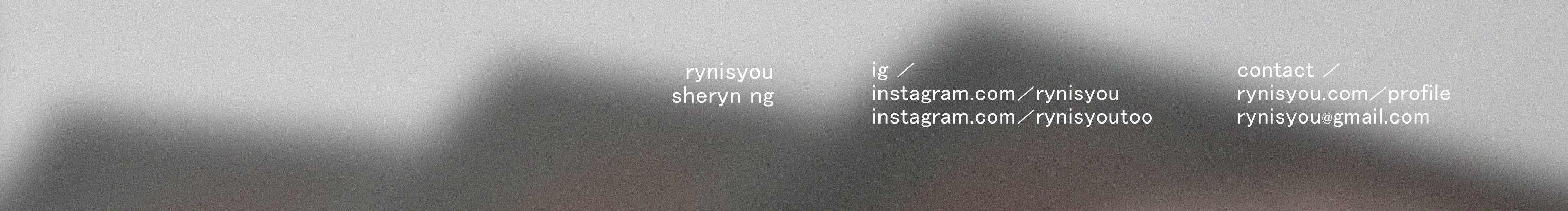 Баннер профиля RYNISYOU (Sheryn Ng)
