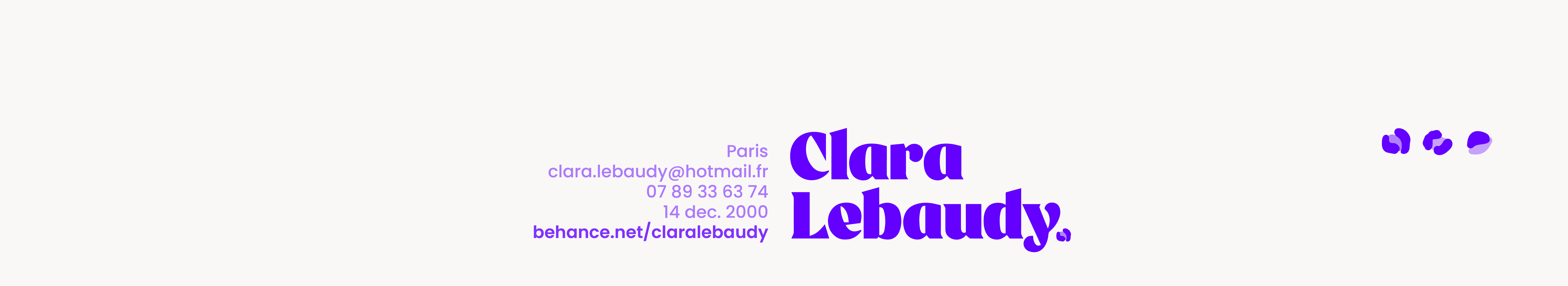 Banner profilu uživatele Clara LEBAUDY