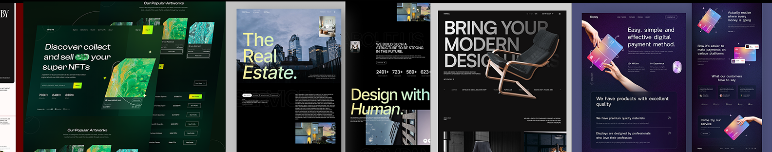 Banner del profilo di Reza - Ui Design, WordPress, Webflow