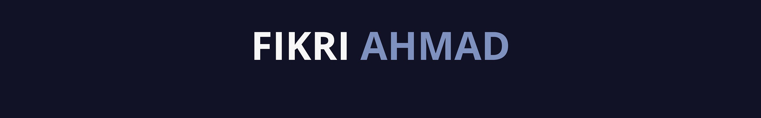 Fikri Ahmad's profile banner