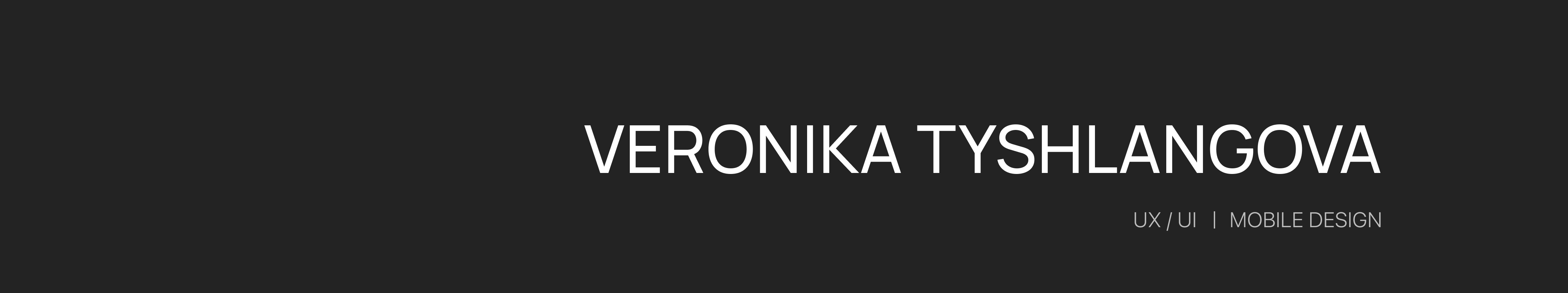 Veronika Tyshlangova's profile banner