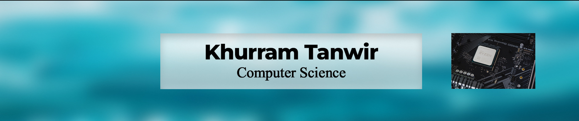 Khurram Tanwir's profile banner