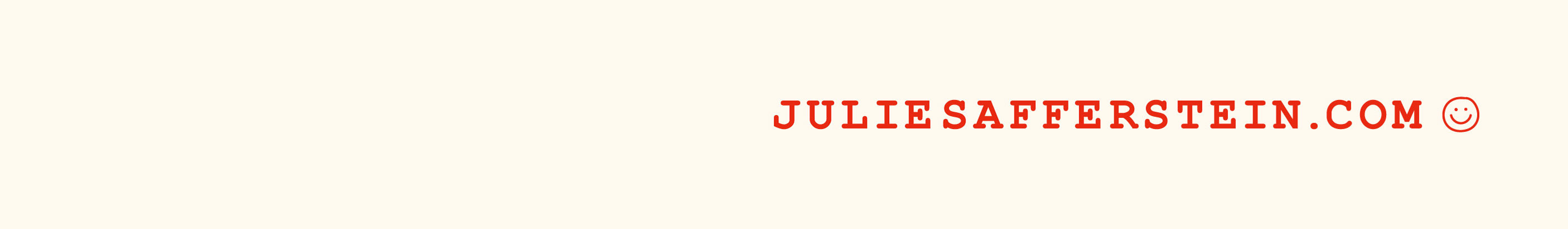 Banner profilu uživatele Julie Safferstein