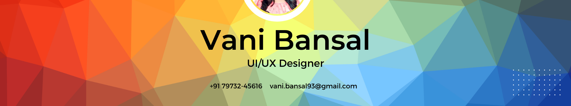 Vani Bansal's profile banner