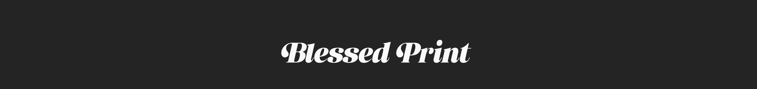 Banner profilu uživatele Blessed Print®