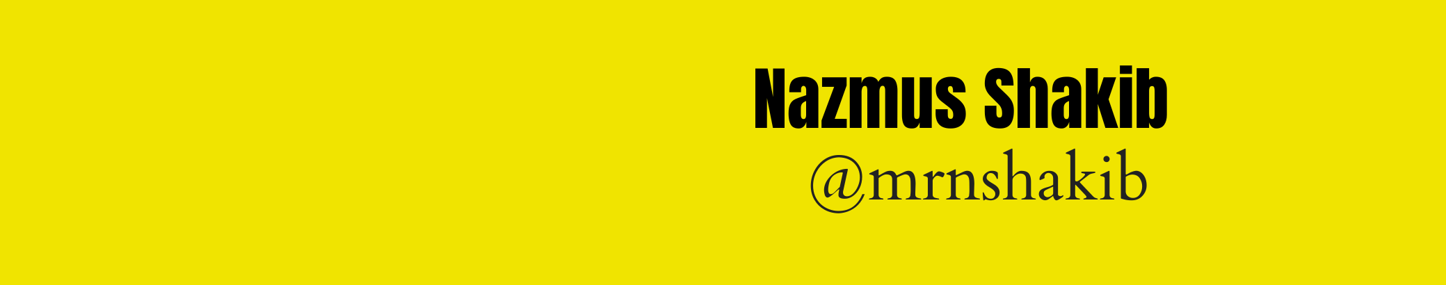 Nazmus Shakib's profile banner