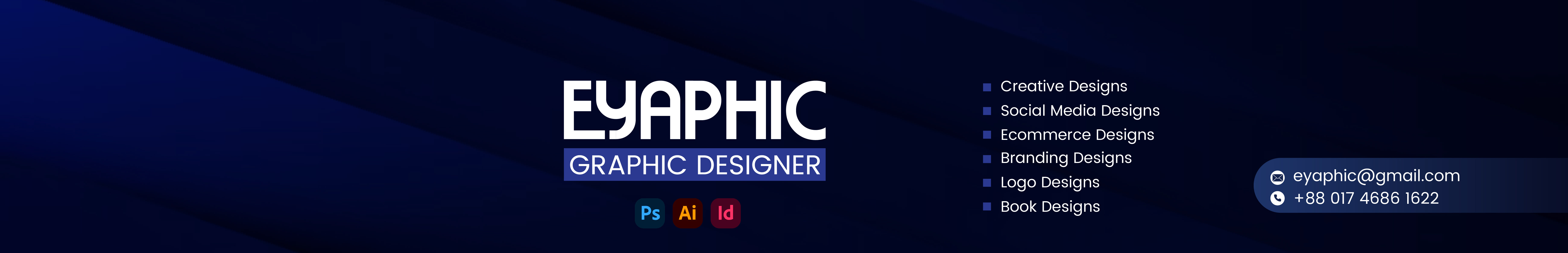 Profilbanneret til Eyaphic (Graphic Designer)