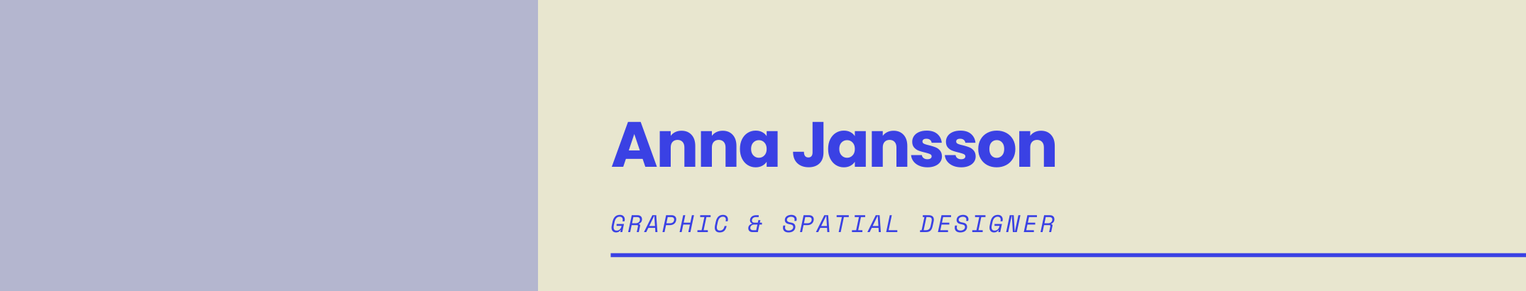 Banner del profilo di Anna Jansson