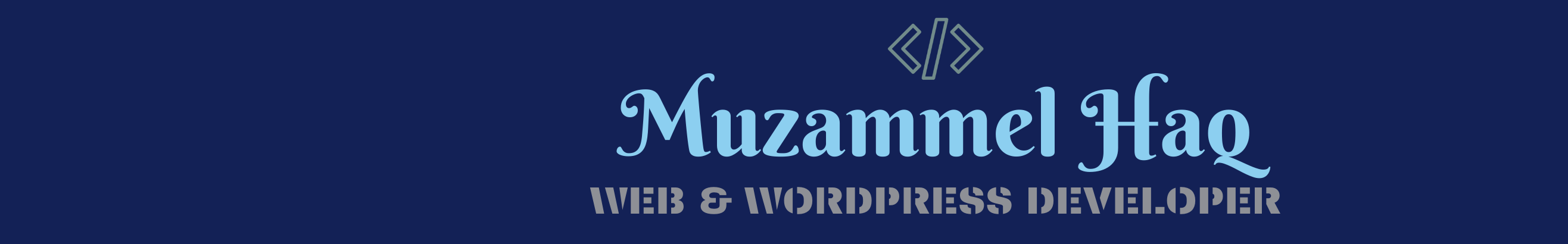 Banner profilu uživatele Muzammel Haq