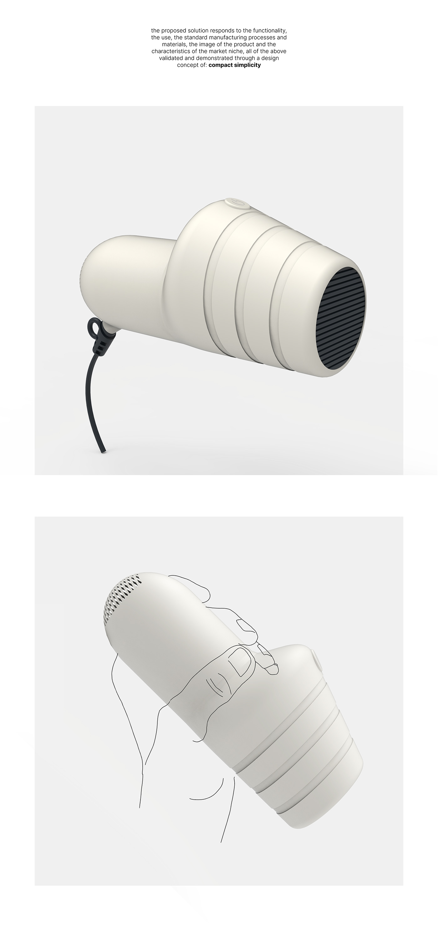 design ergonomic guggenheim hairdryer product productdesign redesign Rhino newyork Render