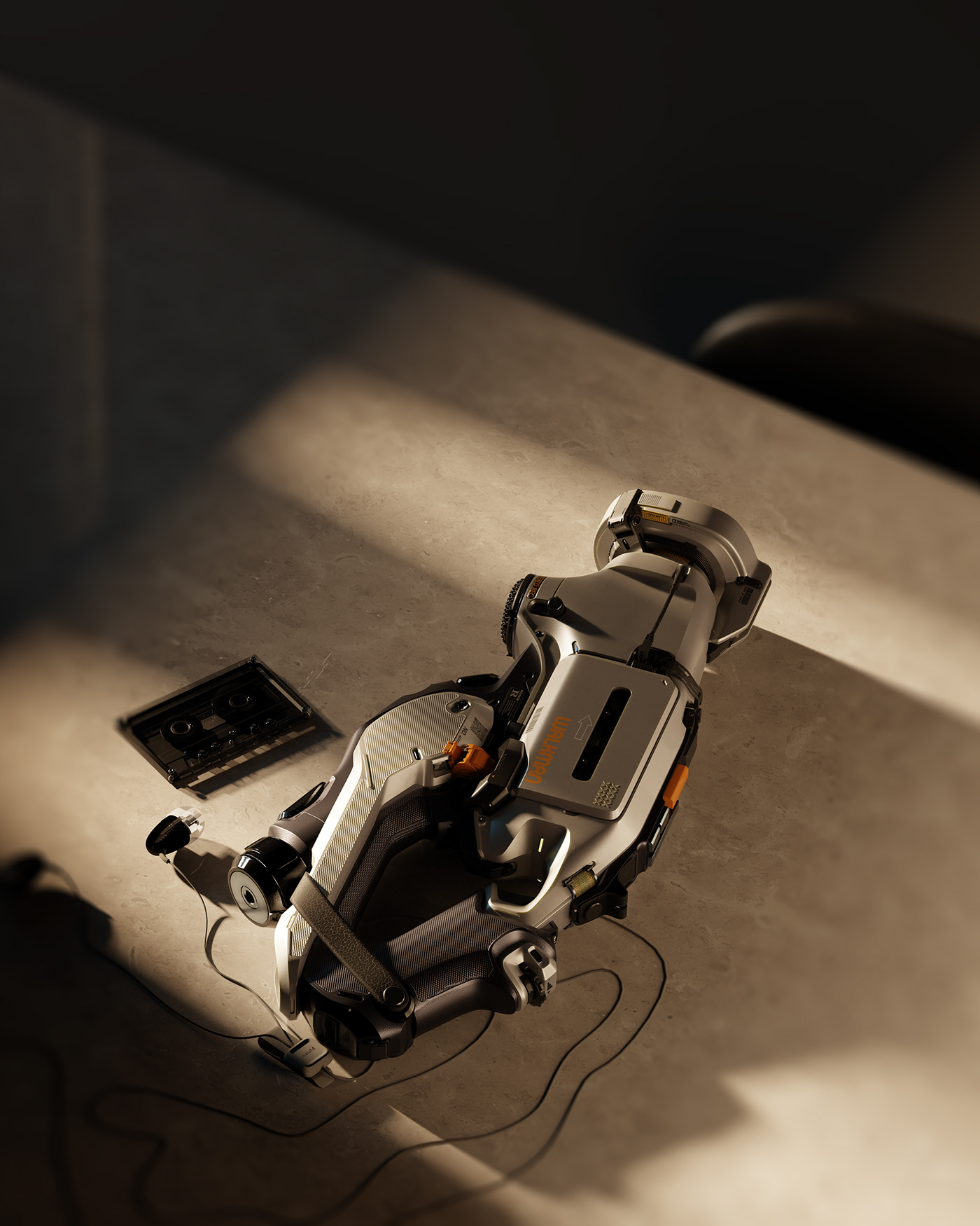2D 3D concept game Gun HardSurface industrial product design  walkman Weapon