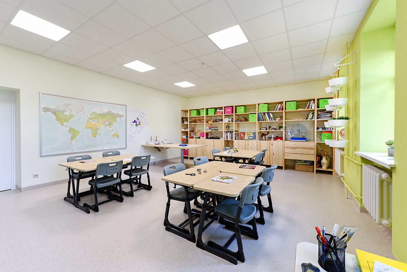 Interior school lithuania design children spacial class learning environment