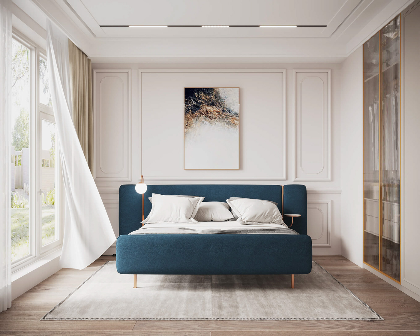 arco bed craftsmanship Elite beds elite design award furniture design  luxury bed Studio WA+CH swiss