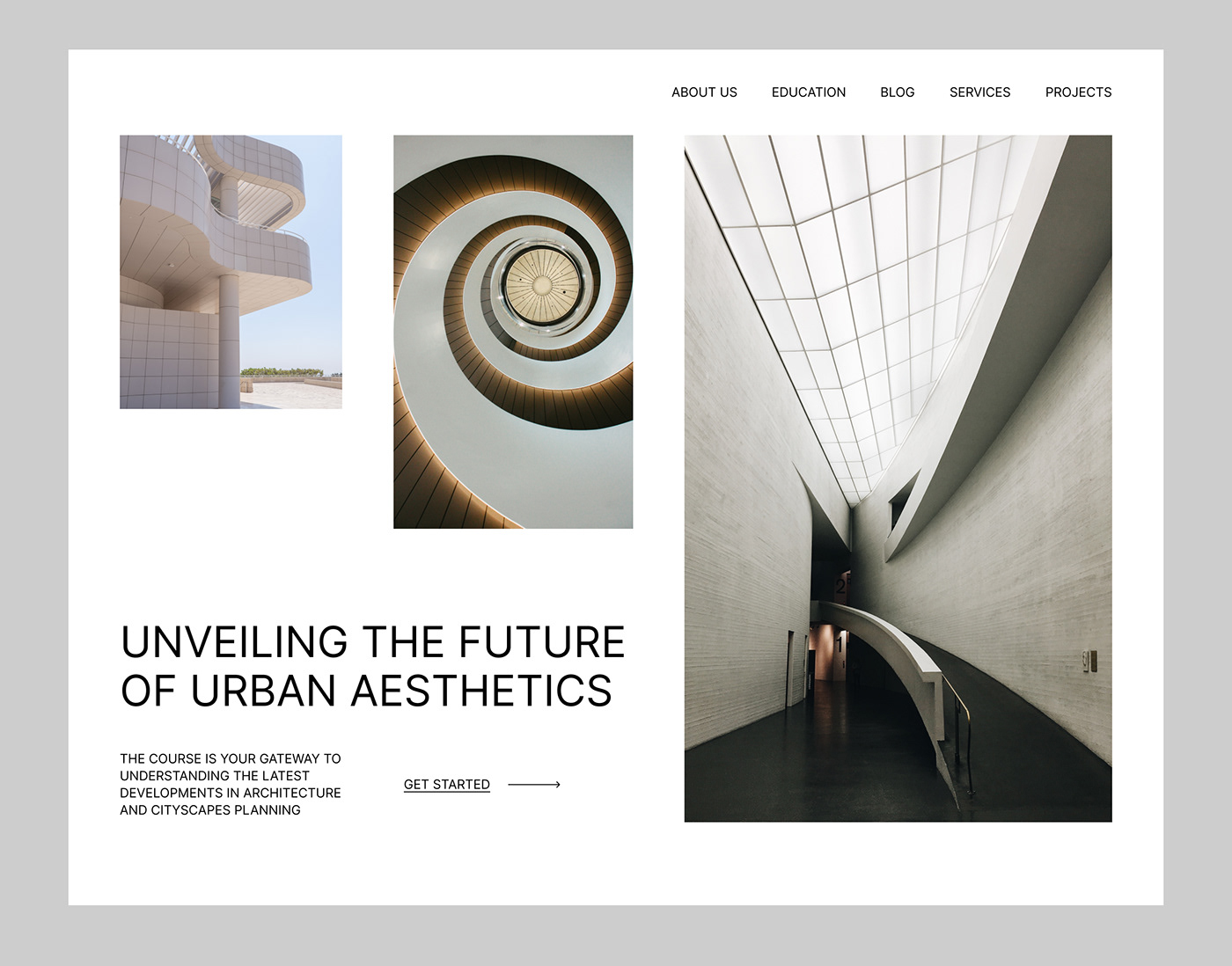 Web Design  Web designer architecture Urban landing page landing page design UI/UX concepts designers
