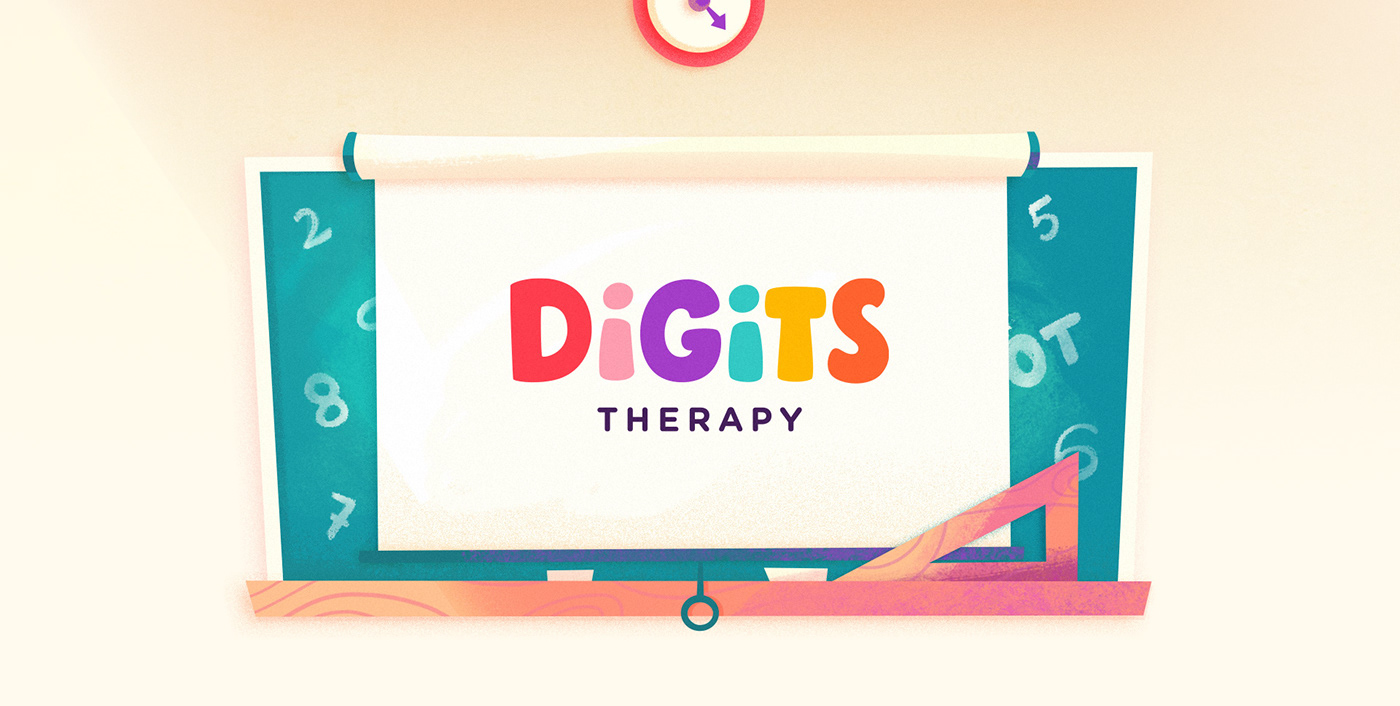 Logo Design for Digits Therapy. Occupational therapy for children with disabilities.