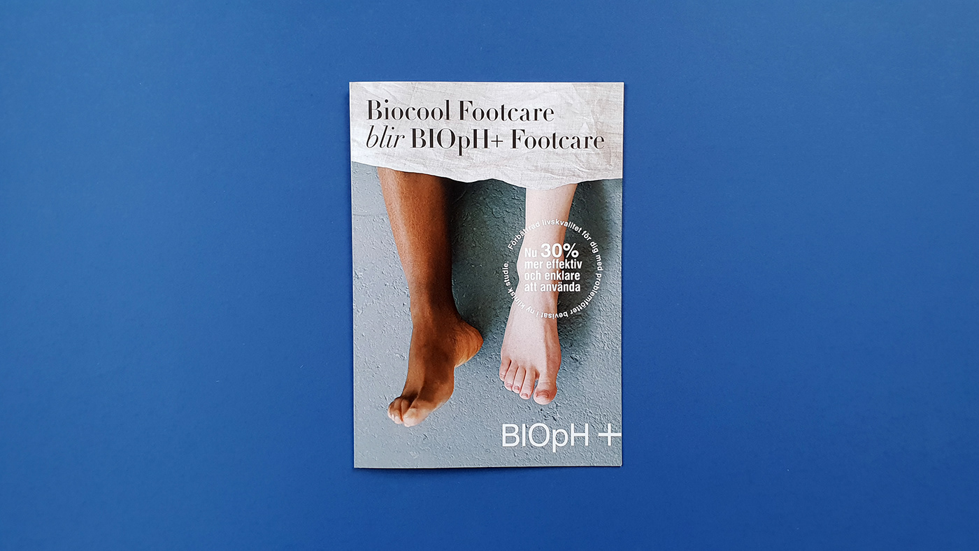 Brochure with foot care products.