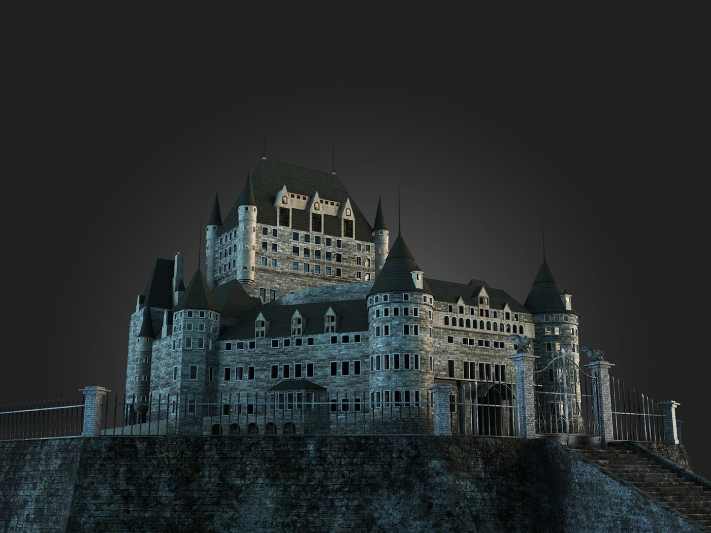 3d modeling Castle fantasy Environment design concept art 3d animation CGI visualization 3D architecture