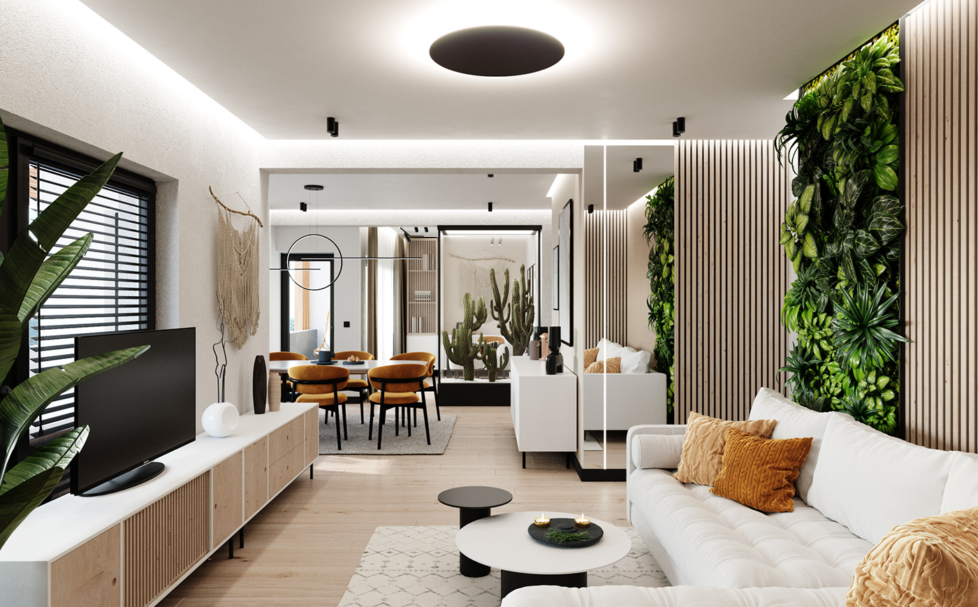 interior design  penthouse apartment architecture 3ds max visualization Render corona archviz vacation home