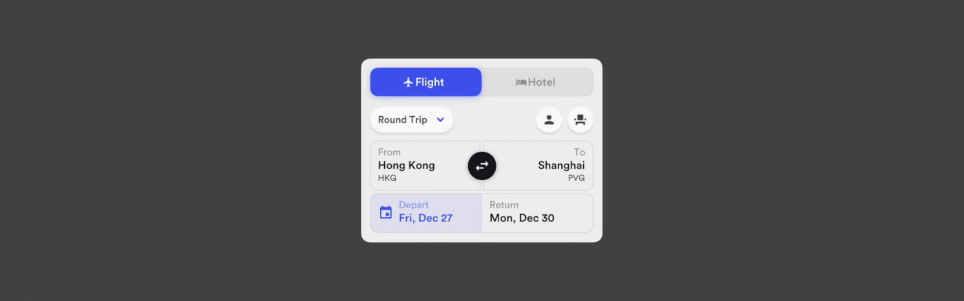 UI design Travel human Interface flight hotel discover