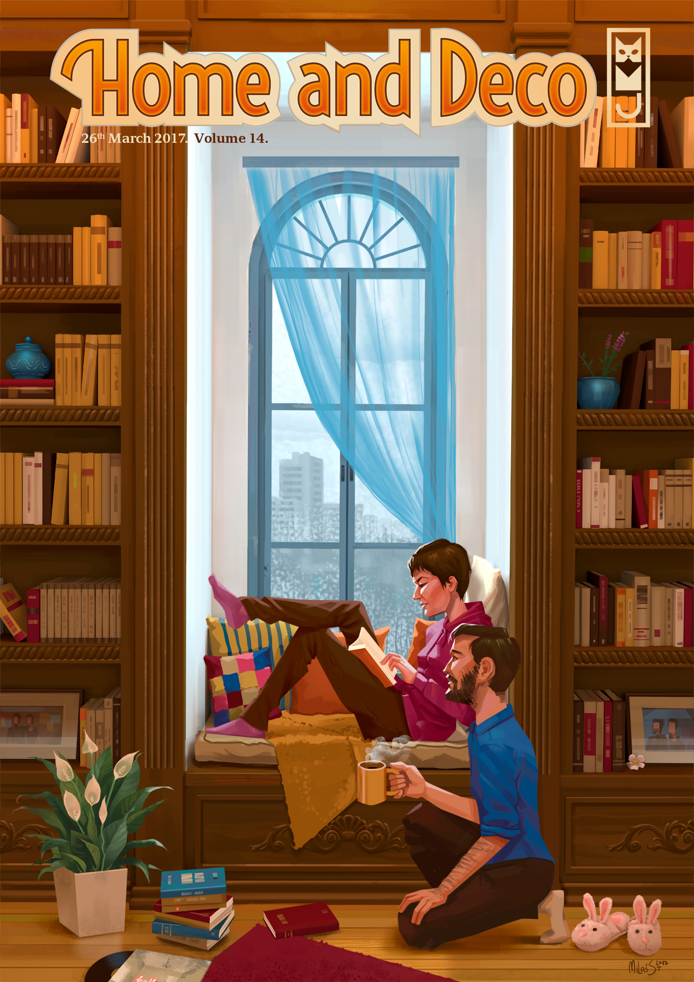 our story ILLUSTRATION  cover room home and deco Window books Interior