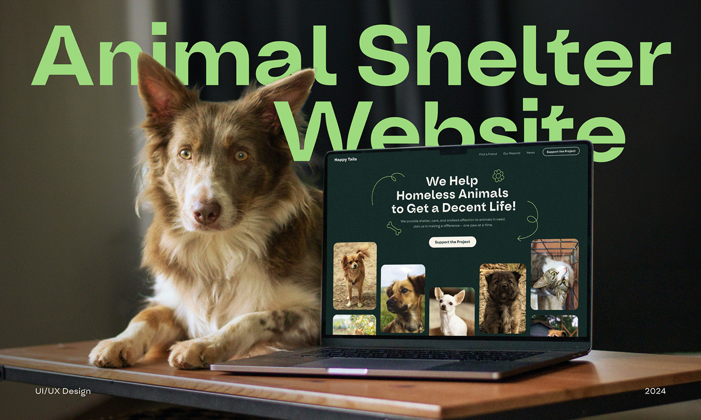 animal Web Design  Website site landing page UI/UX Figma user interface voulnteer Pet