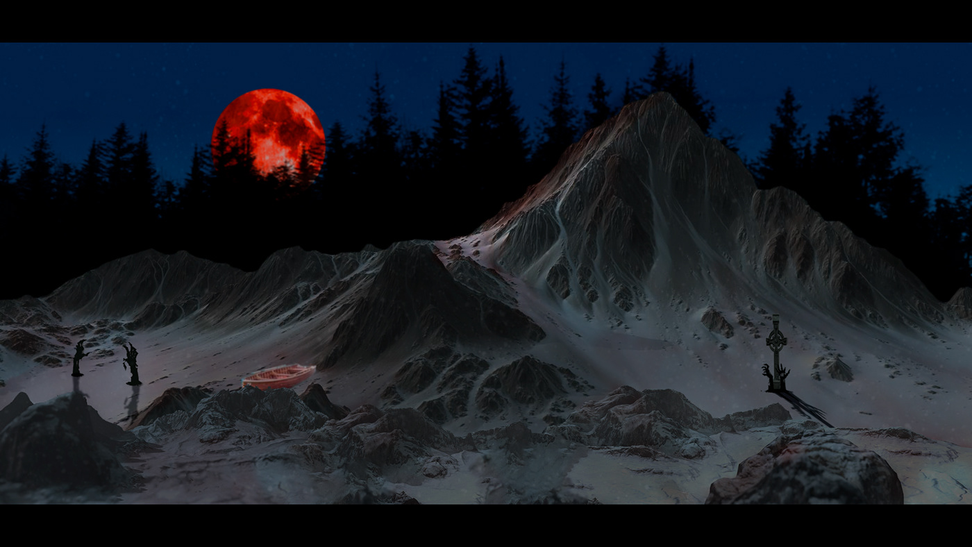 almostrealistic ilustracion mountain photoshop redmoon wacom