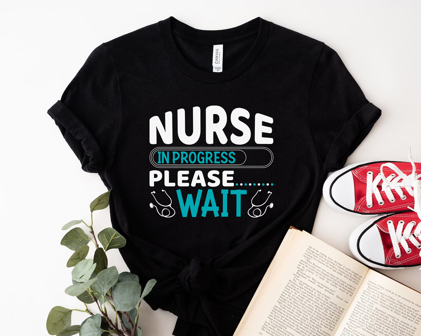 nurse nursing hospital doctor cute medicine medical T-Shirt Design RN