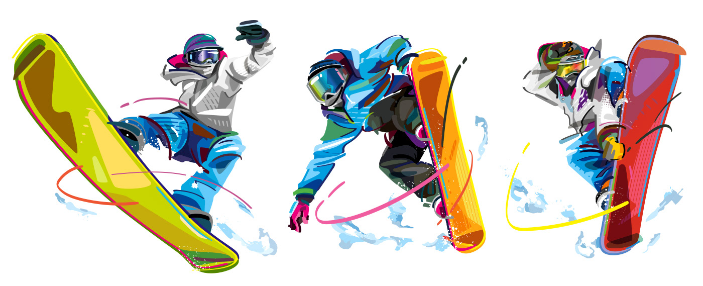 1000DAY Character cigarette ice blan mountain package design  snowboard Snowboarding winter