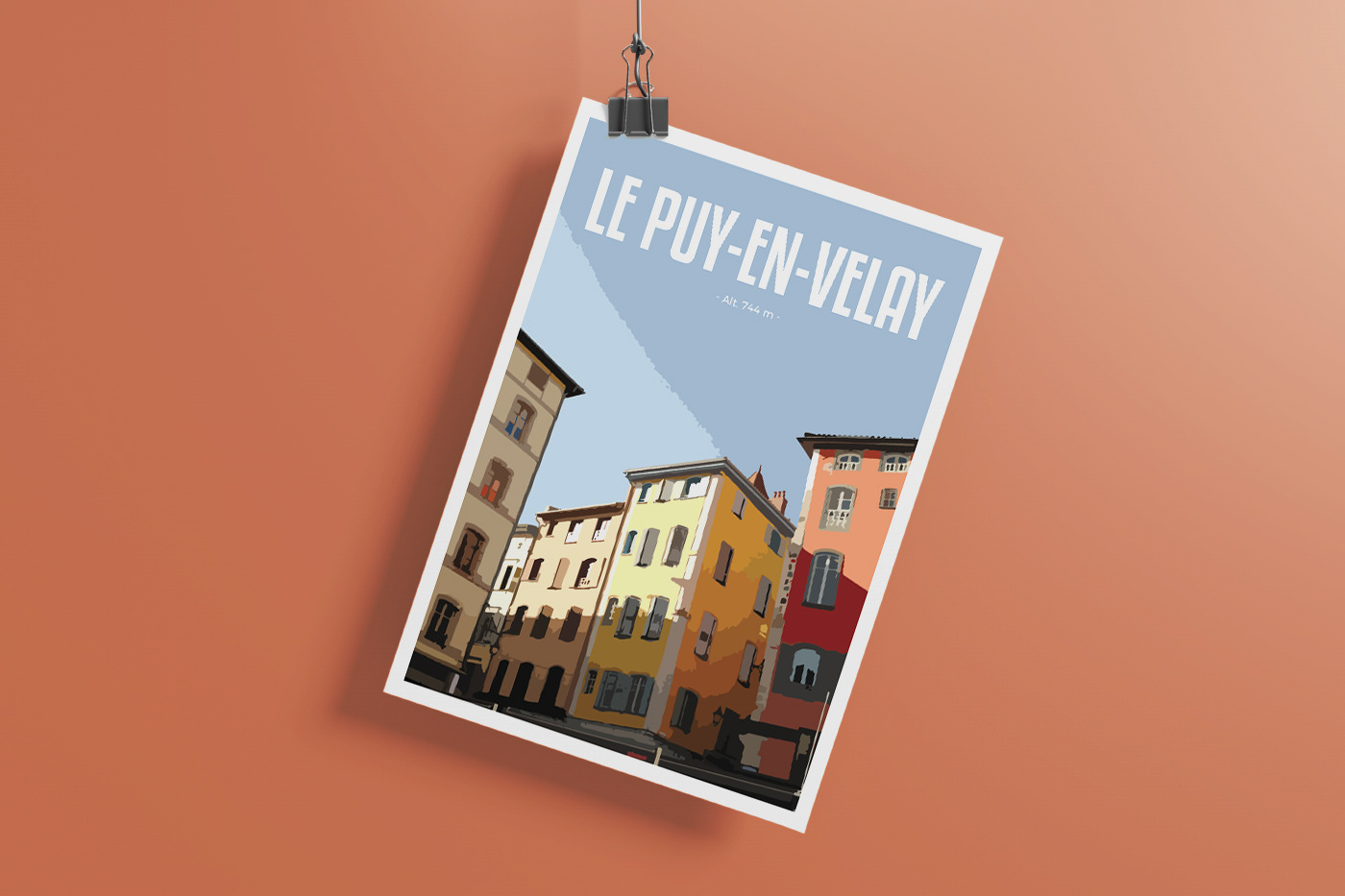 affiche Le Puy montage photo poster typography  