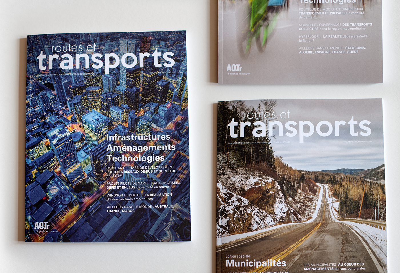 Transport infrastructures architecture magazine Montreal Quebec trasportation asymptote maps roads