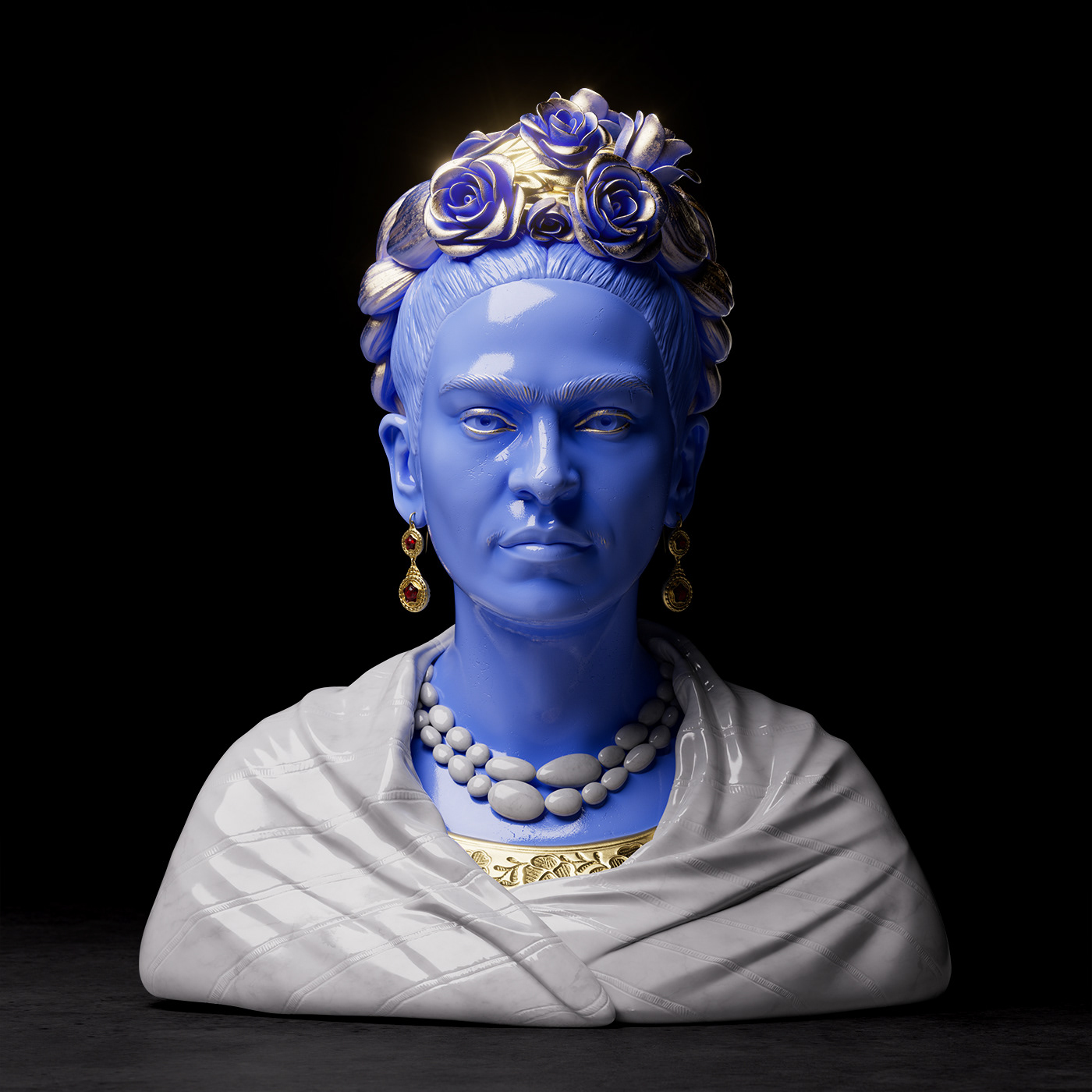 3D model art branding  brand identity sculpting  3D Character ILLUSTRATION  frida product design 