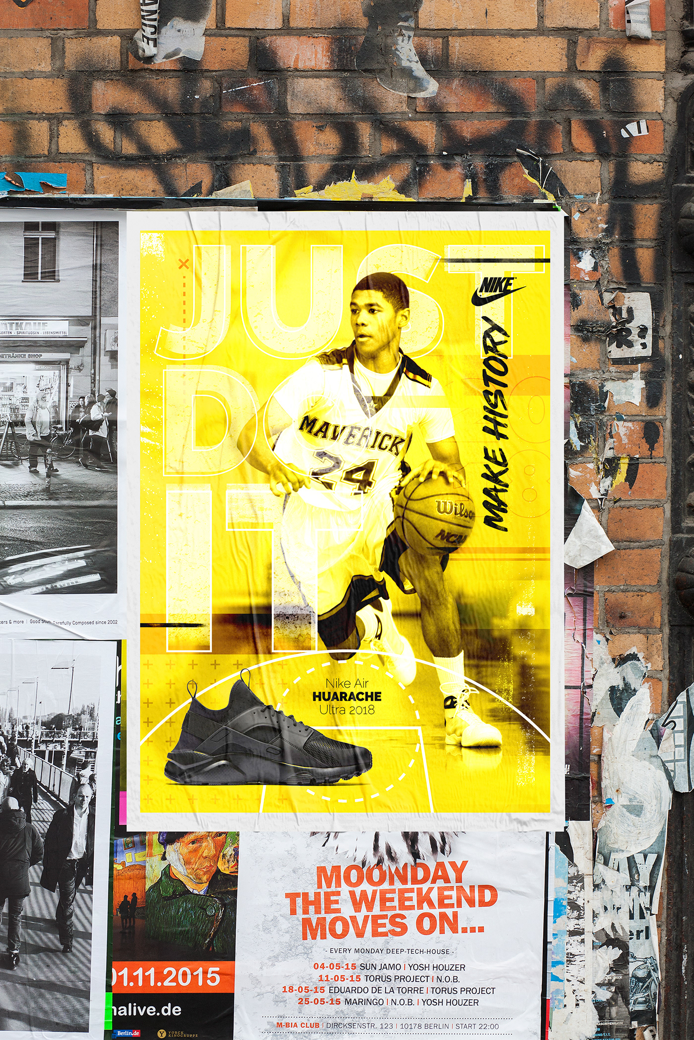 Nike poster graphic design basketball NBA sports shoes air trend