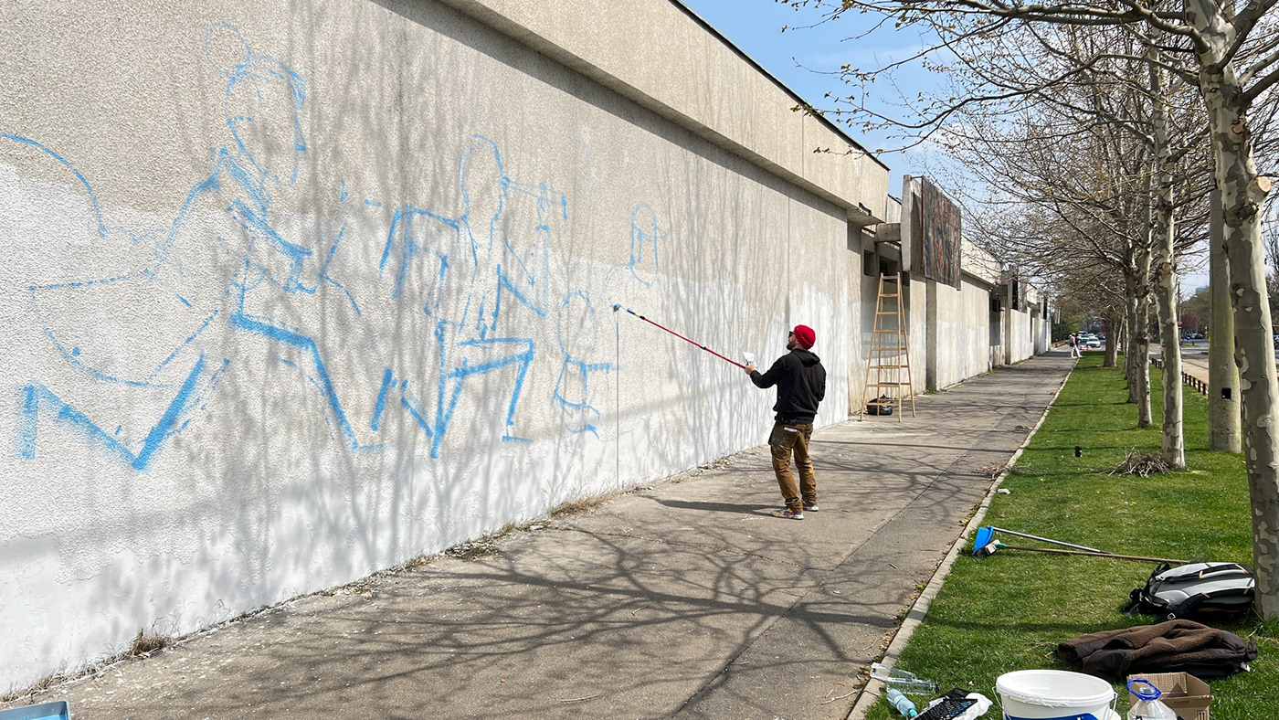 acrylic artist artwork Graffiti Mural Murals painting   spray paint Street Art  wall art